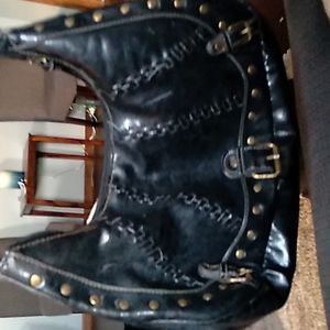 real leather handbag